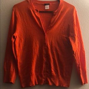 J.Crew Orange Cardigan Adult Medium
